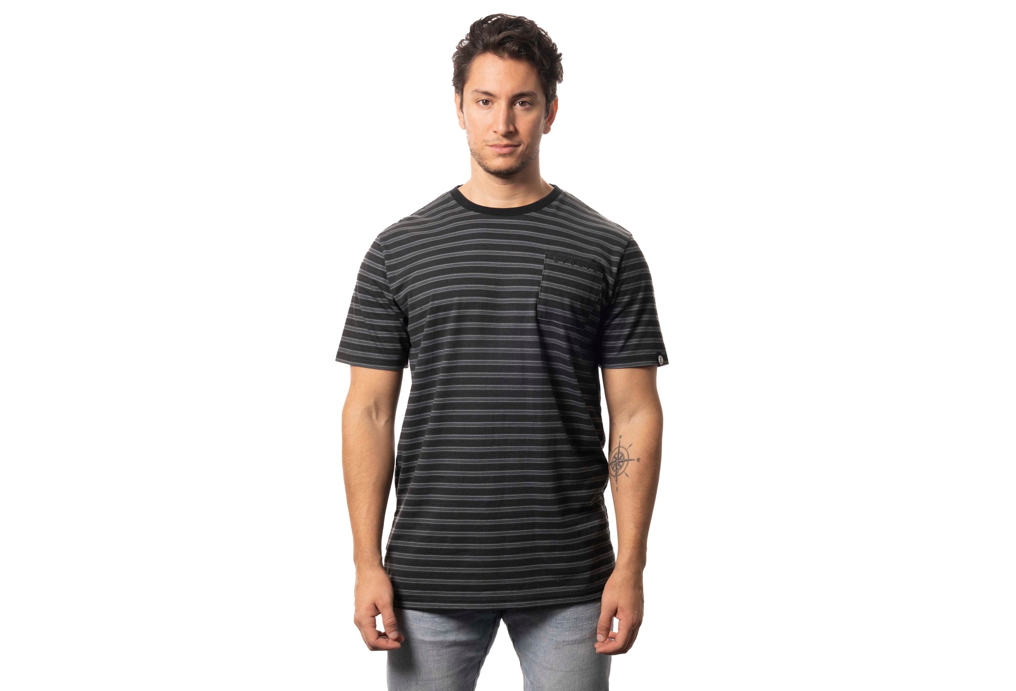 Evolve Blaze Striped Crew Tee